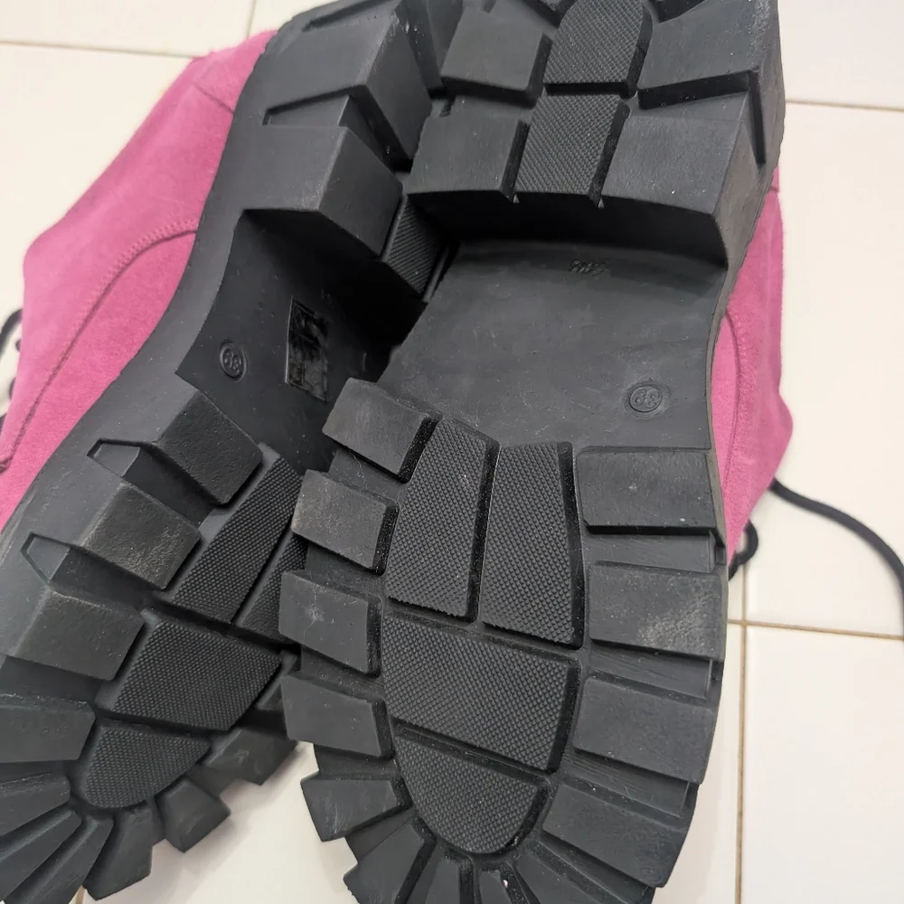 Stylish Steve Madden Derby Pink Platform Women's Shoes - Picture 5 of 7